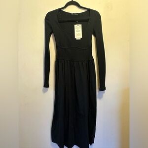 NWT Zara Ribbed top, cotton bottom dress